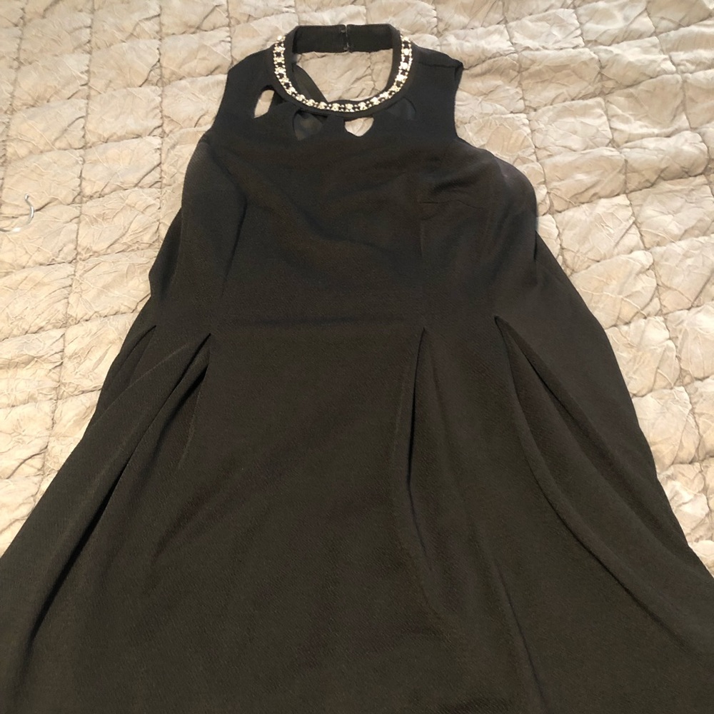 Fit and flare black dress